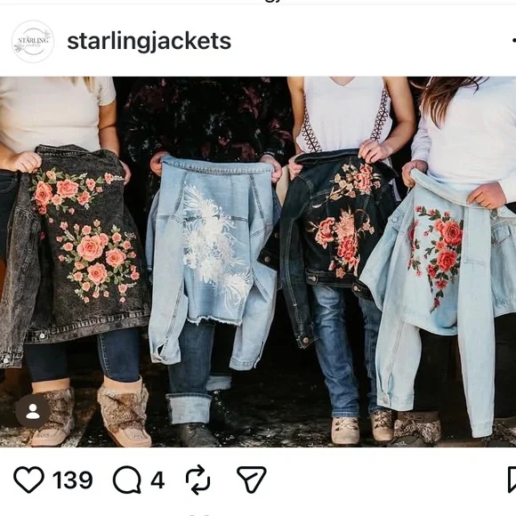 Starling Jackets Reworked Embroidered Denim Jacket - Picture 3 of 14